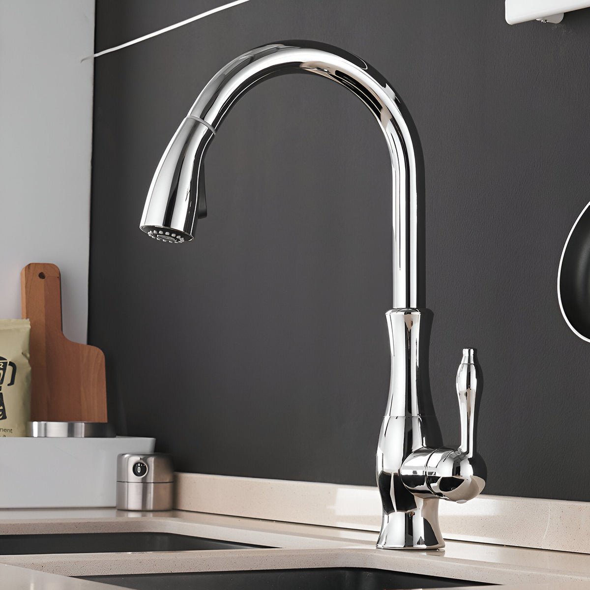Hornavan - Kitchen Faucet with Pull Out Spout