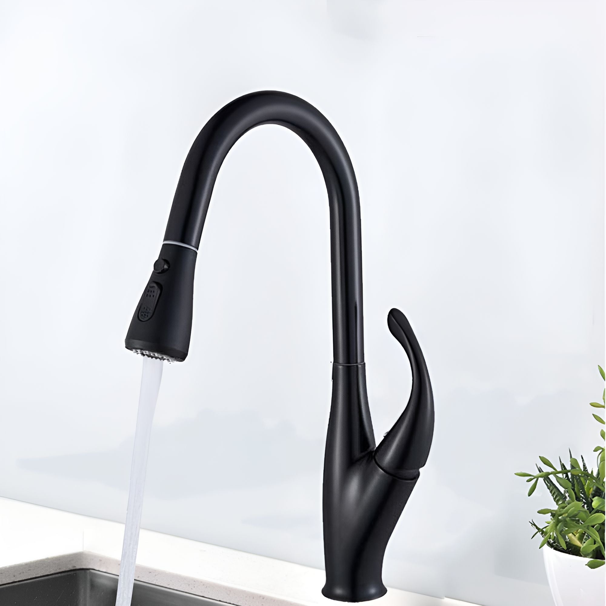 Halden - Deck Mounted Victorian Style Kitchen Faucet with Pull-Out Spout