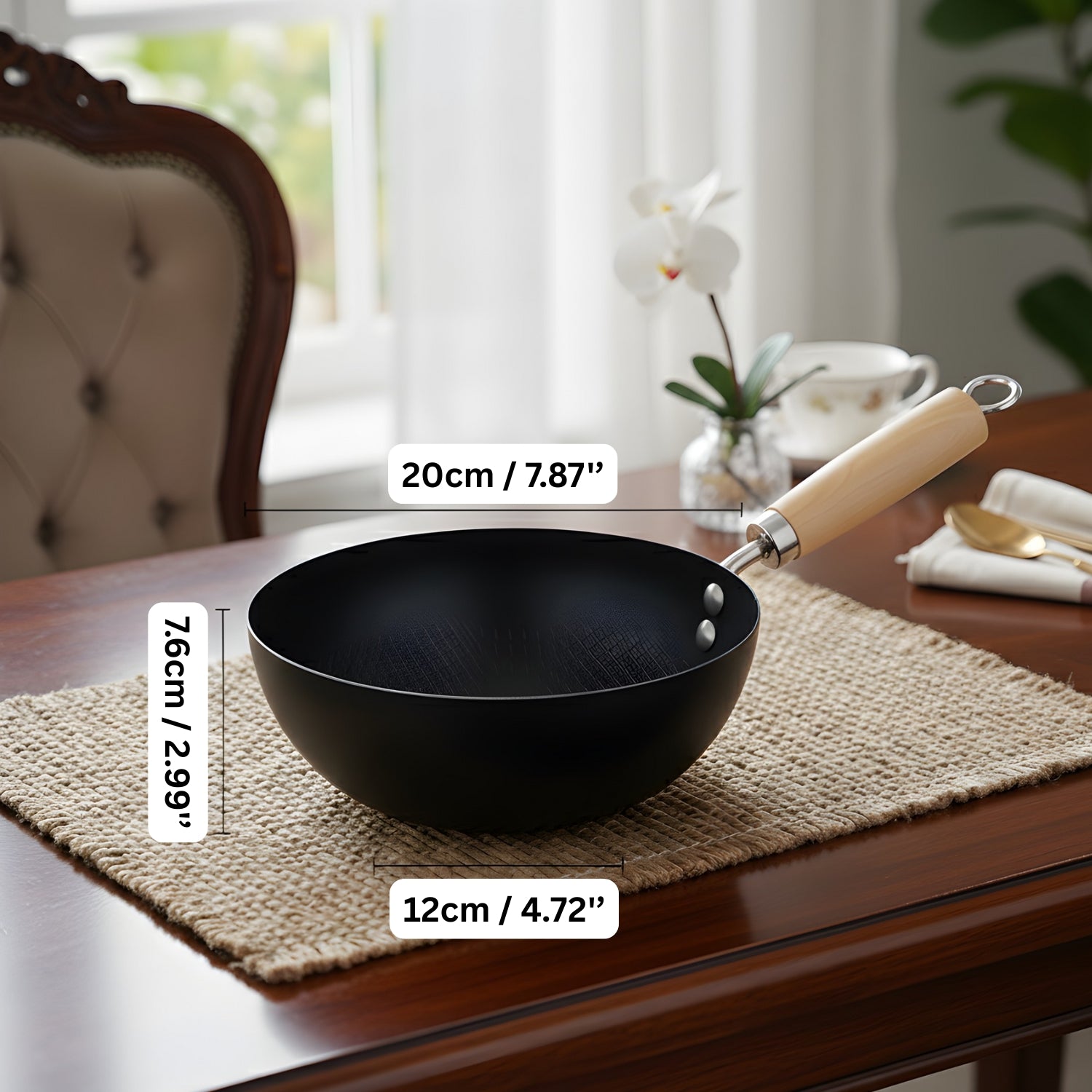 Alten - Signature Non-Stick Iron Pan Versatile Mini Frying Pan, Saucepan, and Wok