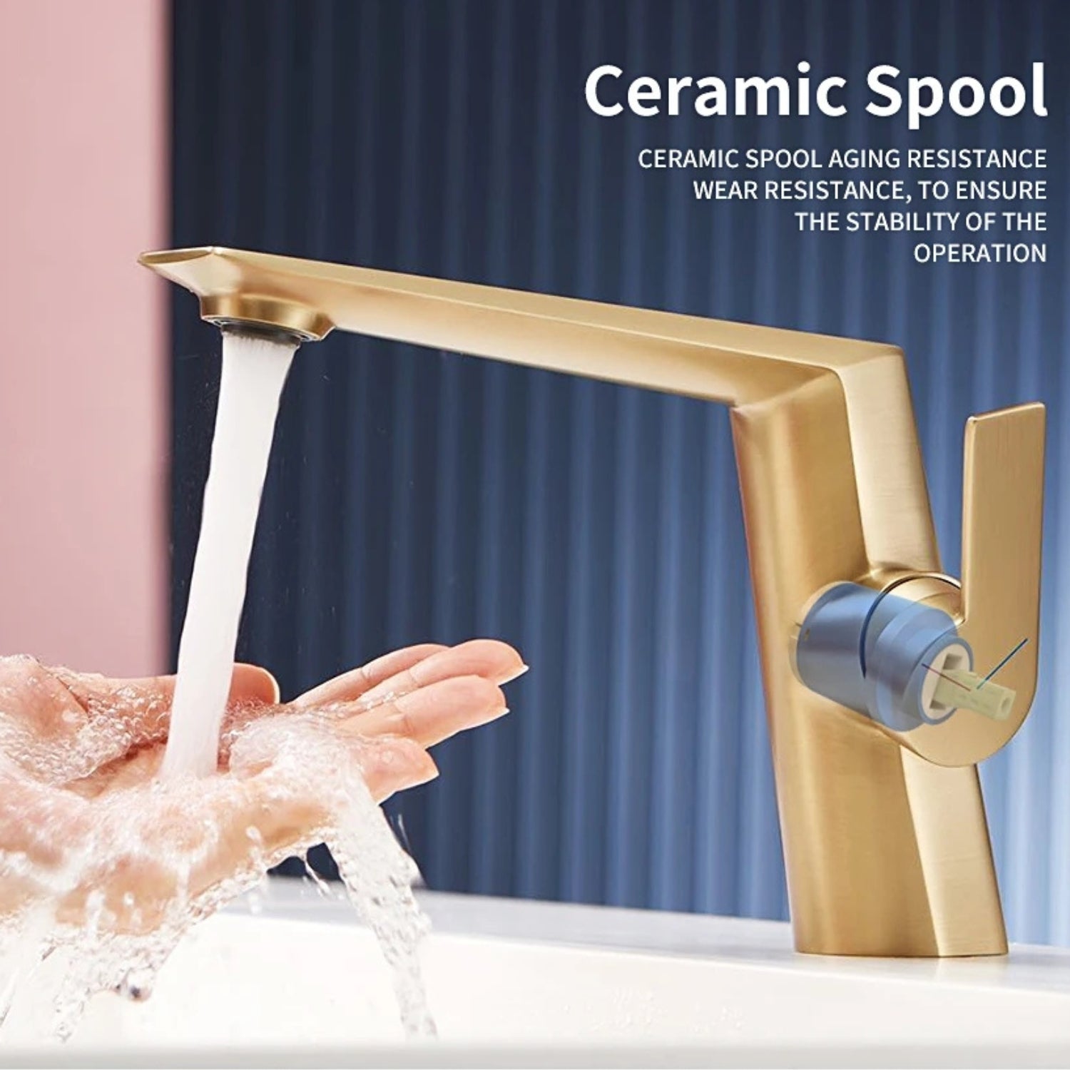 Halsa - Nordic Minimalist Single Handle Hot & Cold Mixer Bathroom Sink Tap