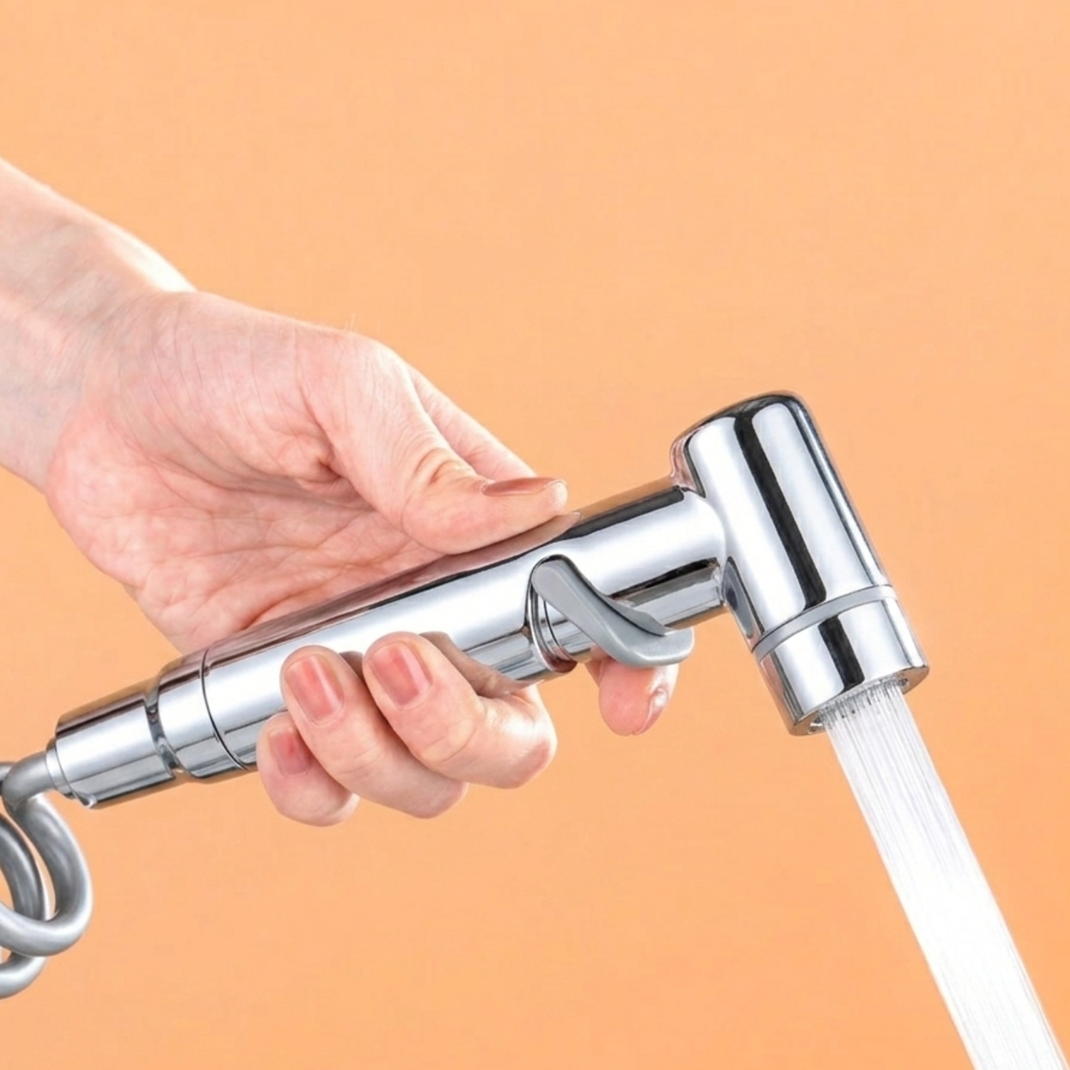 Aarhus - Hygienic Shower Bidet Sprayer – Double Outlet Angle Valve Bathroom Toilet Bidet Set