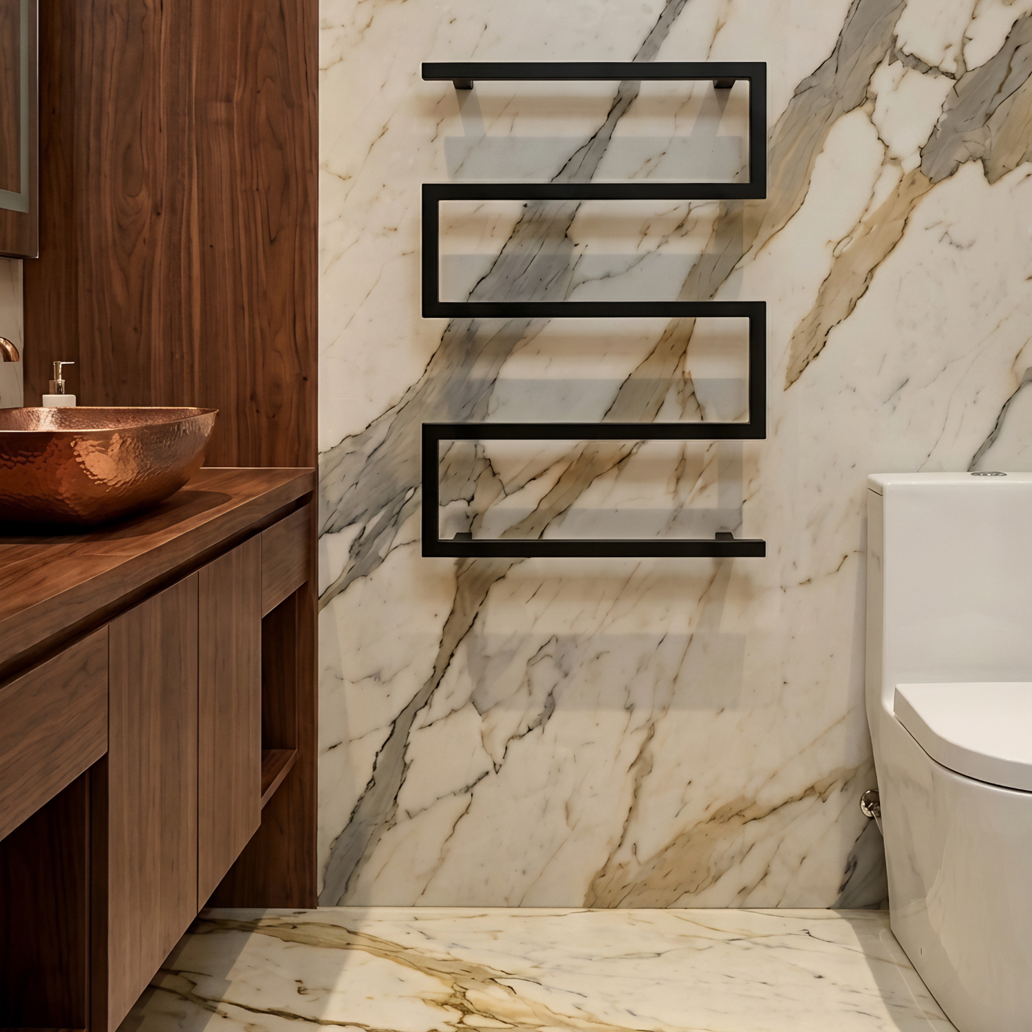 Bremen - 24x32" Towel Bar Warmer of Stainless Steel Black