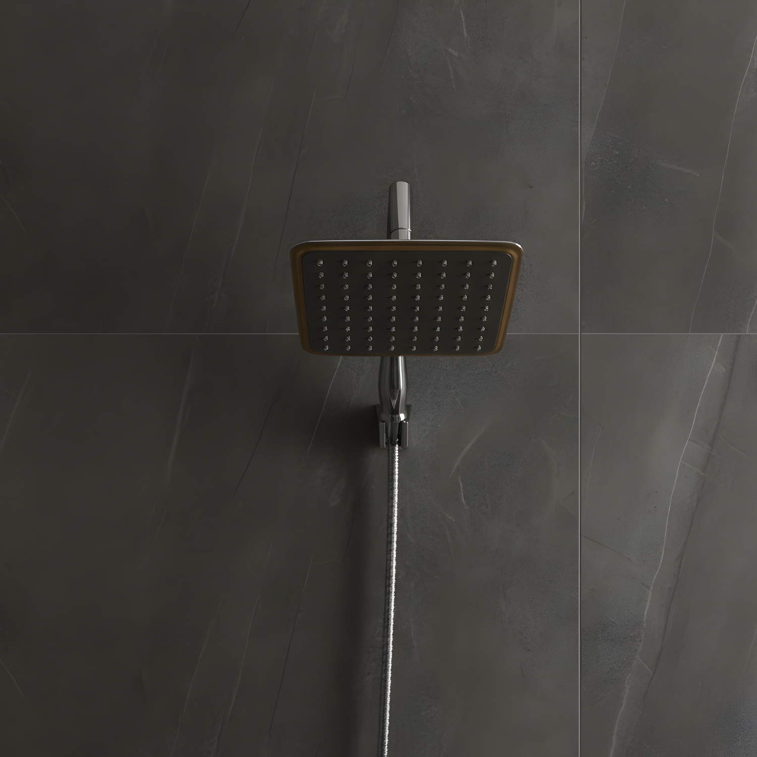 Falun - 9-Inch 360° Rotating Rainfall Shower Head Set with Handheld, Extension Arm, Chrome ABS (Water Saving)