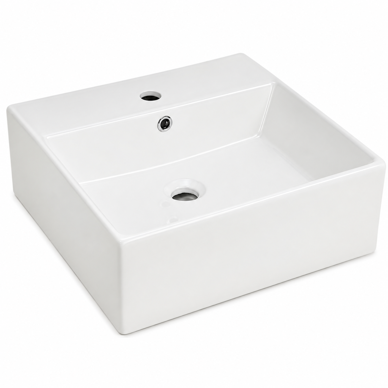 Hemsedal - Modern Square Ceramic Bathroom Basin