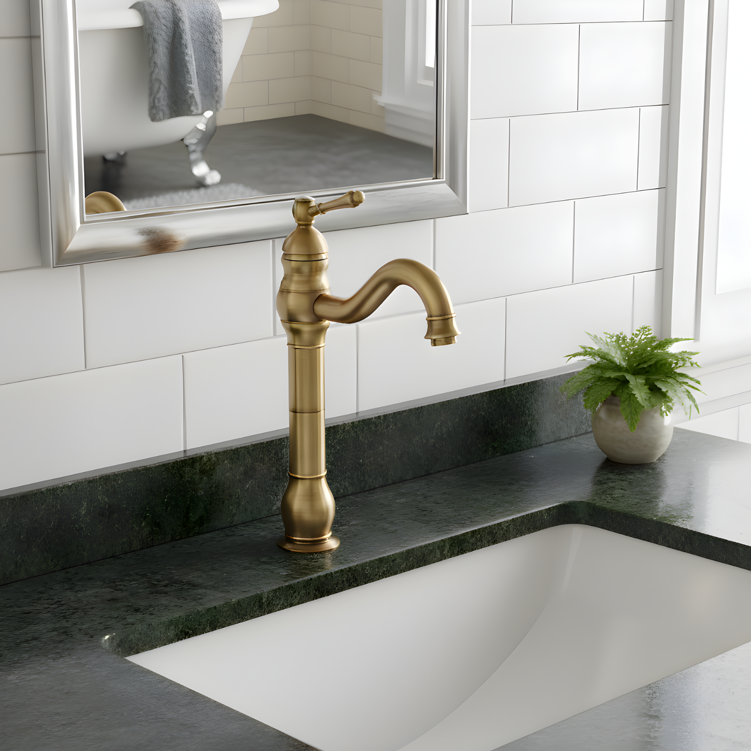 Kiruna - Antique 360° Swivel Vessel Sink Faucet