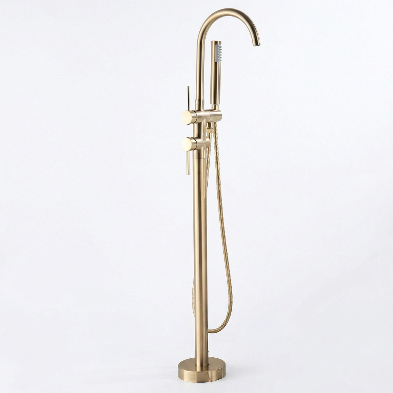 Klaralven - Bathtub Shower Faucet Set Floor Standing Shower System with 360 Swivel Spout Bathroom Bath Bathtub Mixer