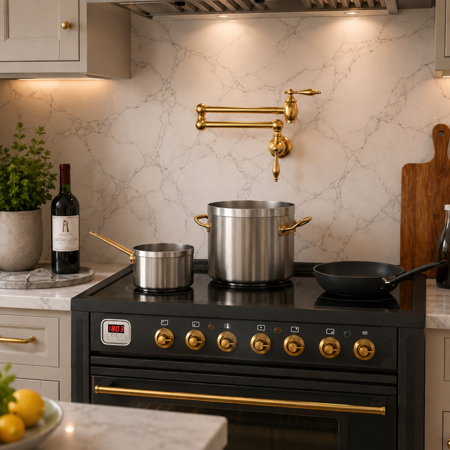 Saimaa - Wall Mount Swing Arm Folding Pot Filler Kitchen Faucet