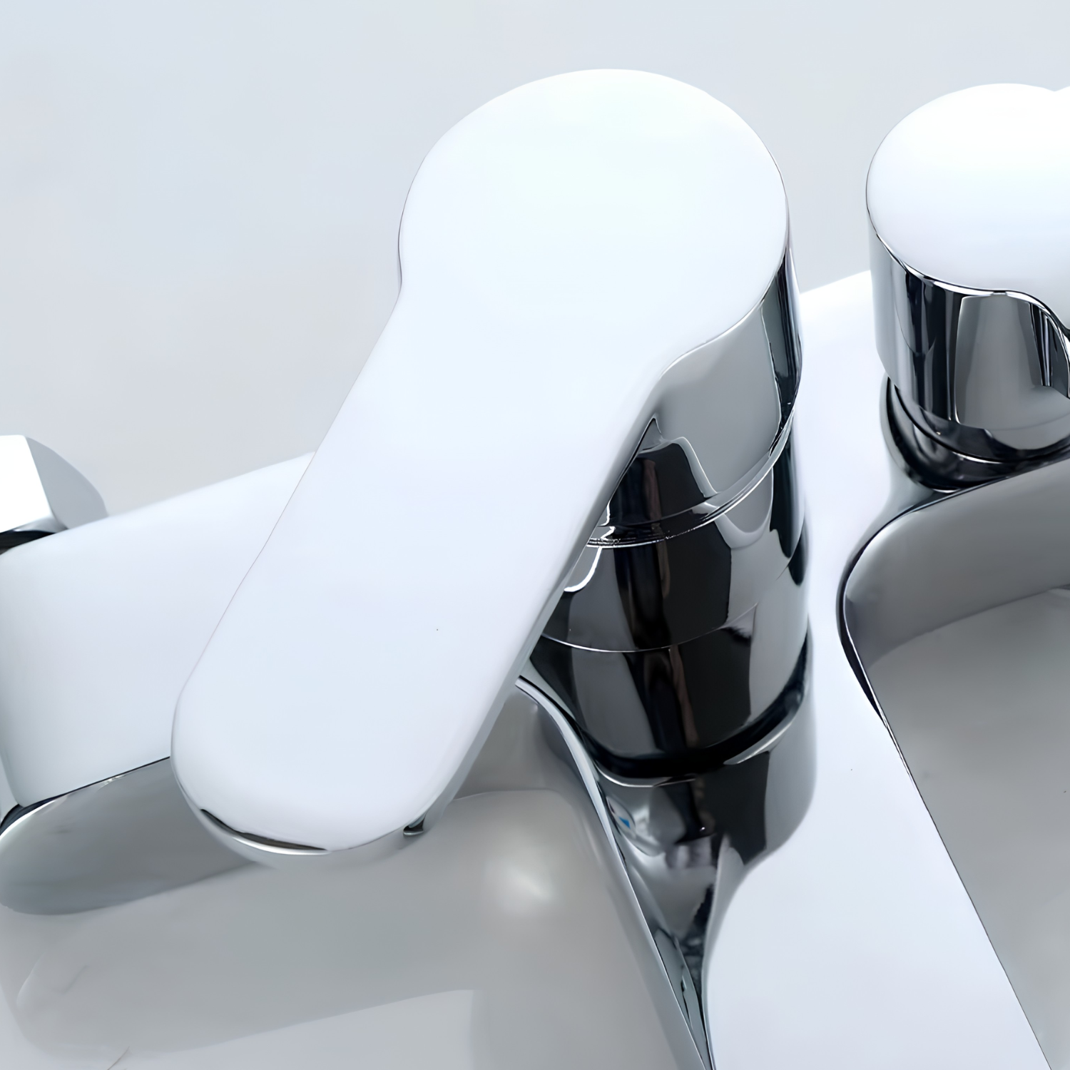 Siljan - 3-Way Shower Faucet Set with Diverter, Handheld Spray & Wall Mounted Mixer Valve