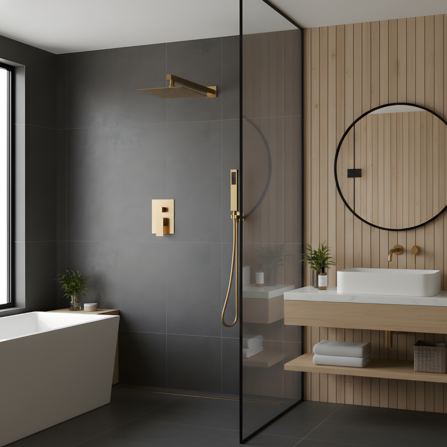 Skogar - Modern Rain Shower Kit for Bathroom