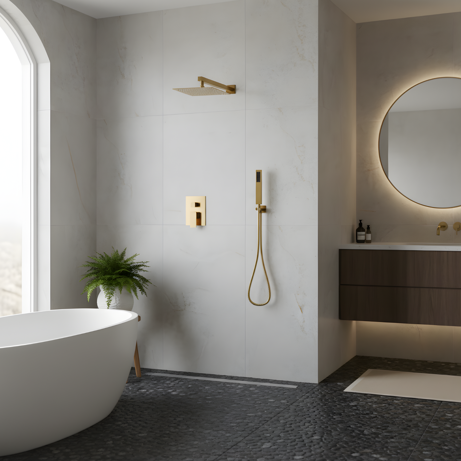 Skogar - Modern Rain Shower Kit for Bathroom