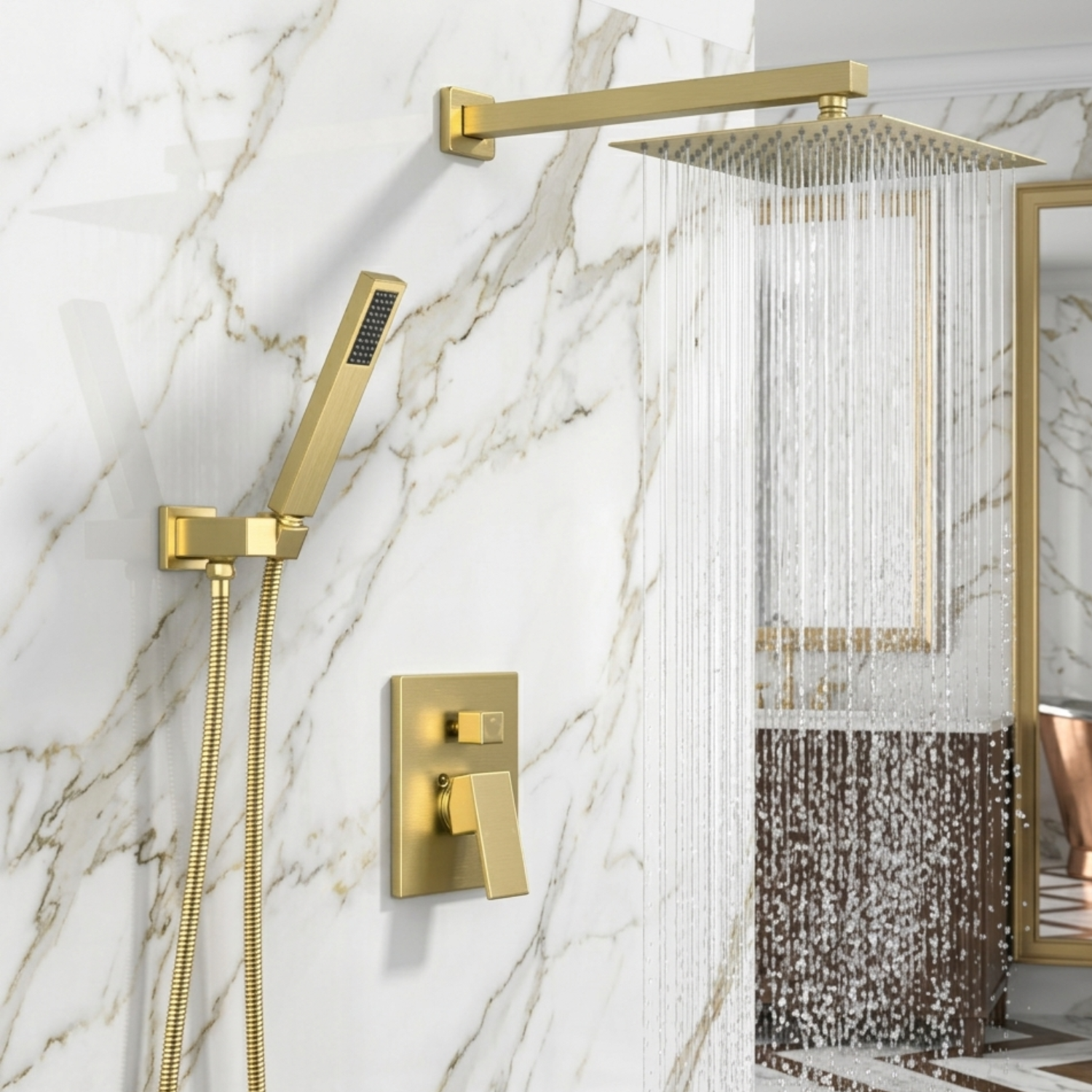 Skogar - Modern Rain Shower Kit for Bathroom