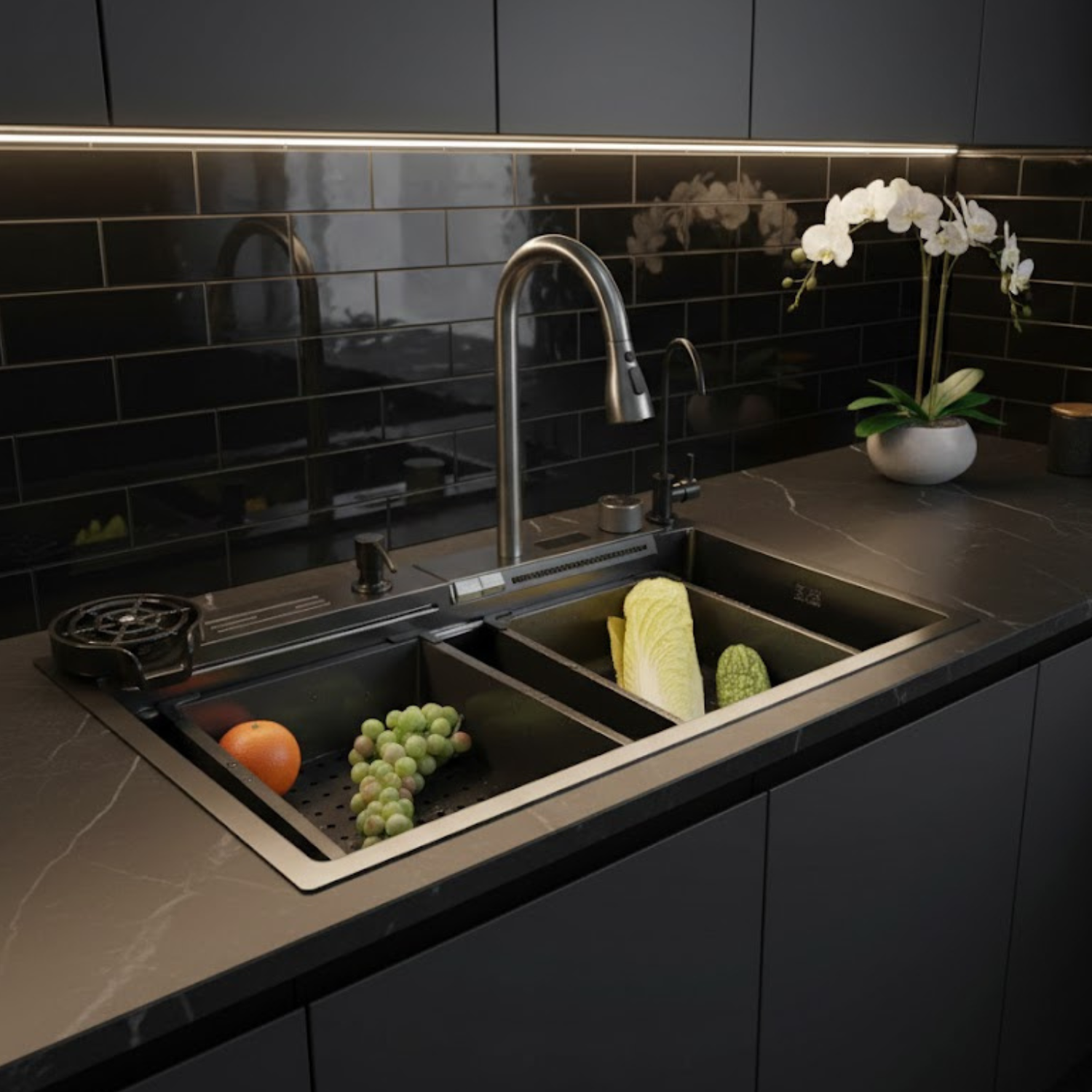Assebakte - Smart Waterfall Kitchen Sink