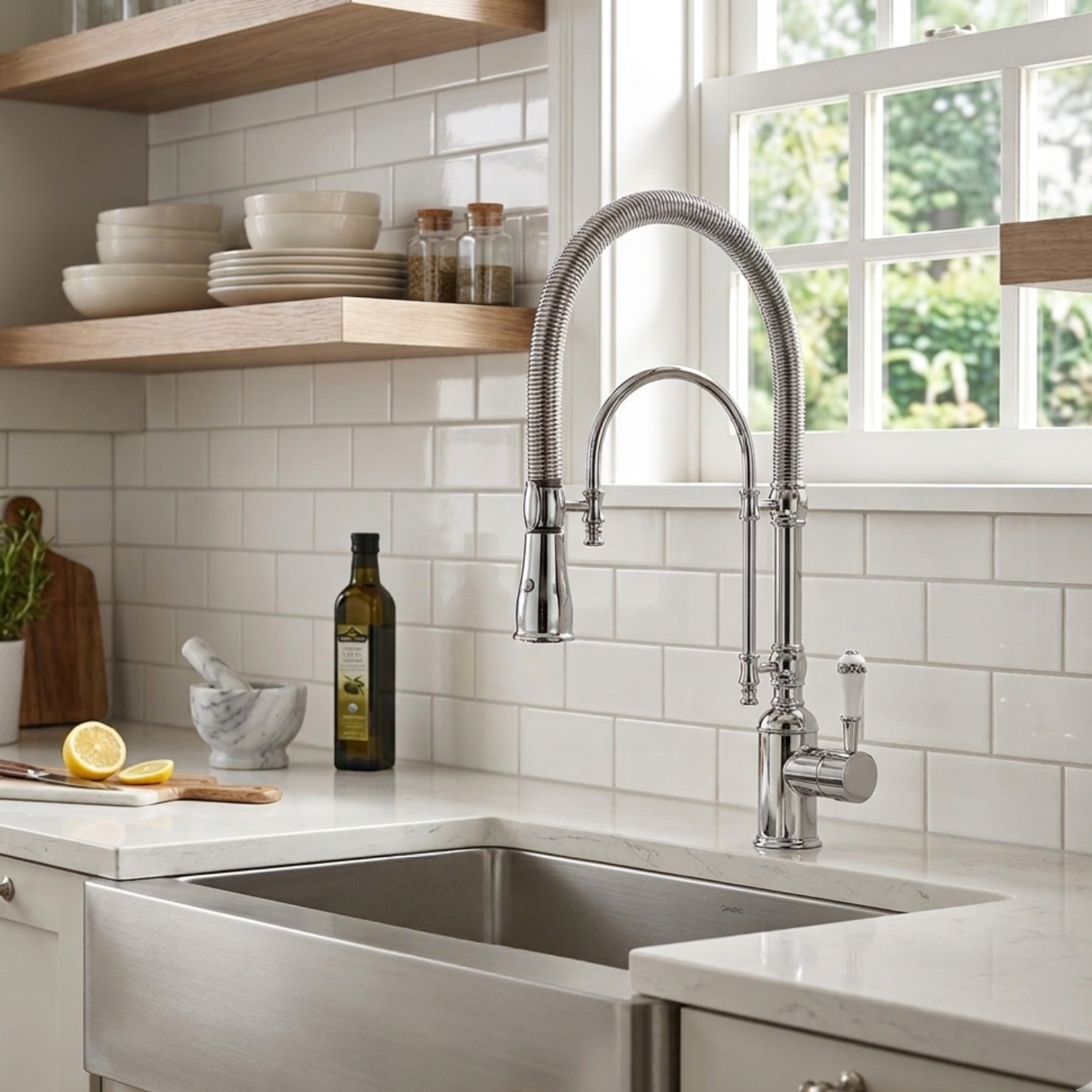 Visby - 360° Pull-Down Kitchen Faucet with Spring Spout Hot & Cold Mixer