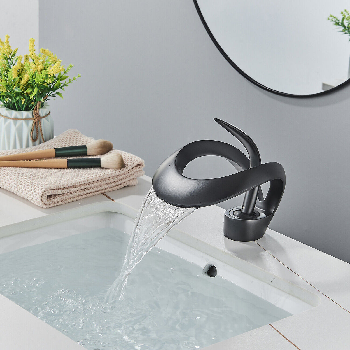 Waterfall Bathroom Faucets - Modern, Single Hole & Three Hole Designs