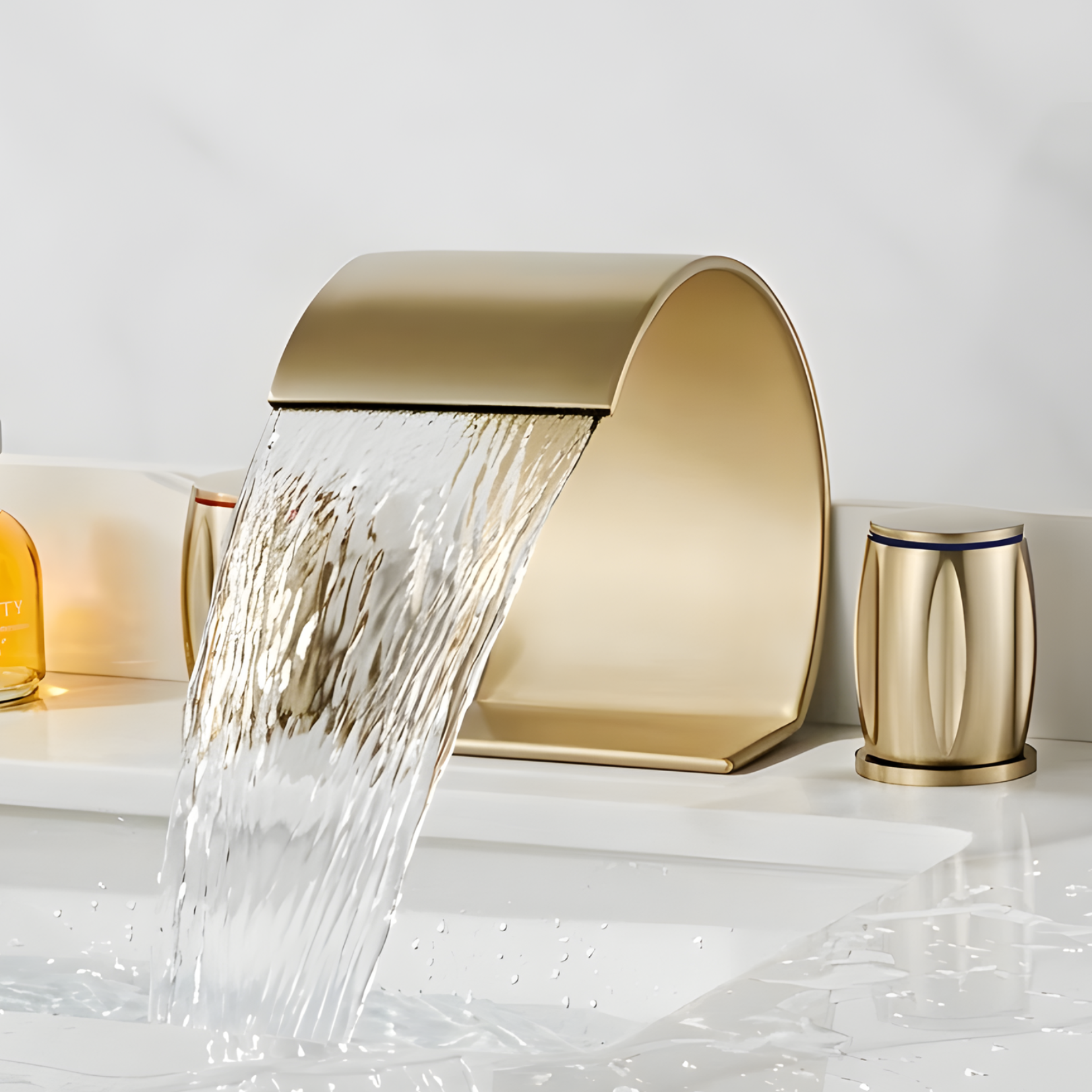 Bali - Bathroom Washbasin Waterfall Faucet Split Three-Piece