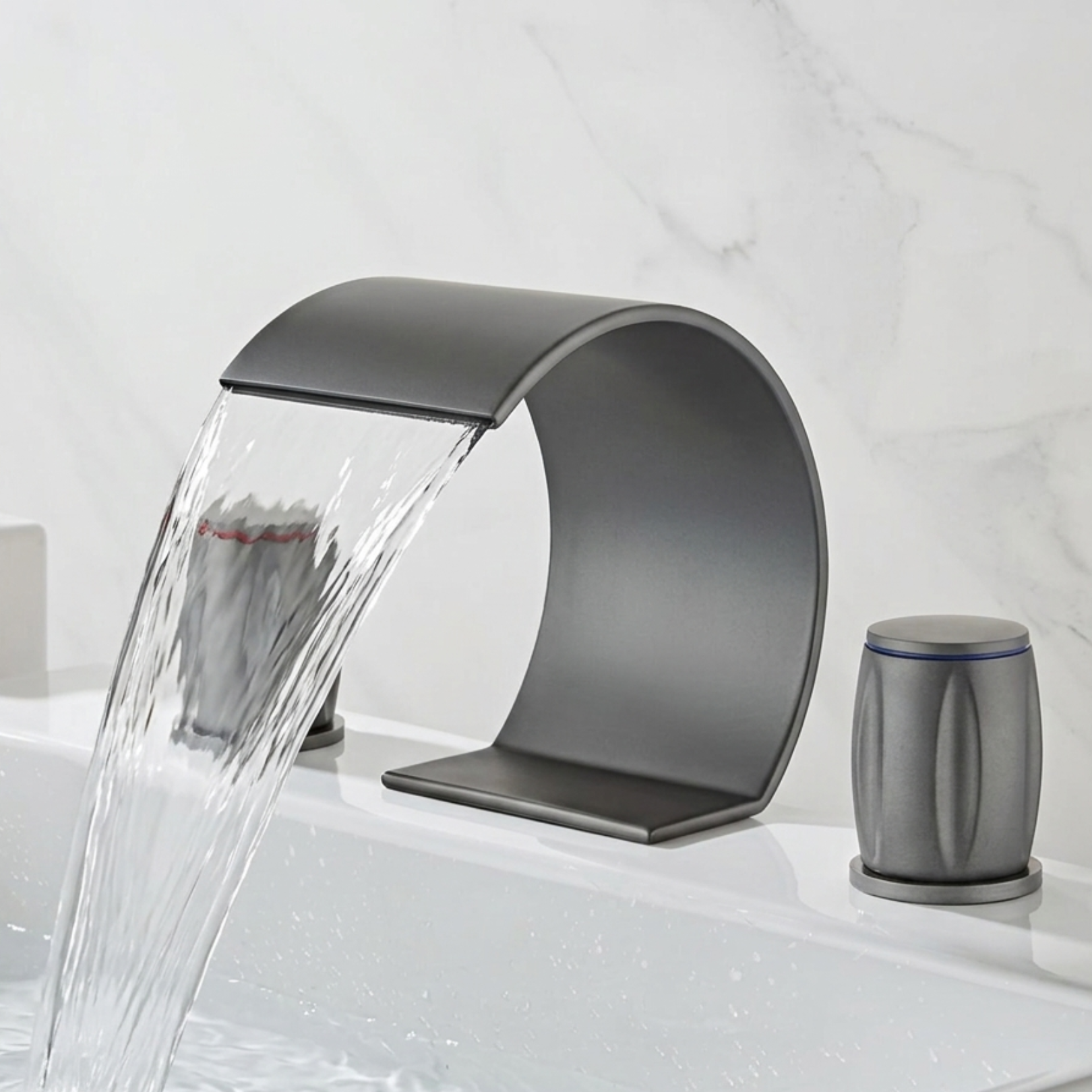 Bali - Bathroom Washbasin Waterfall Faucet Split Three-Piece