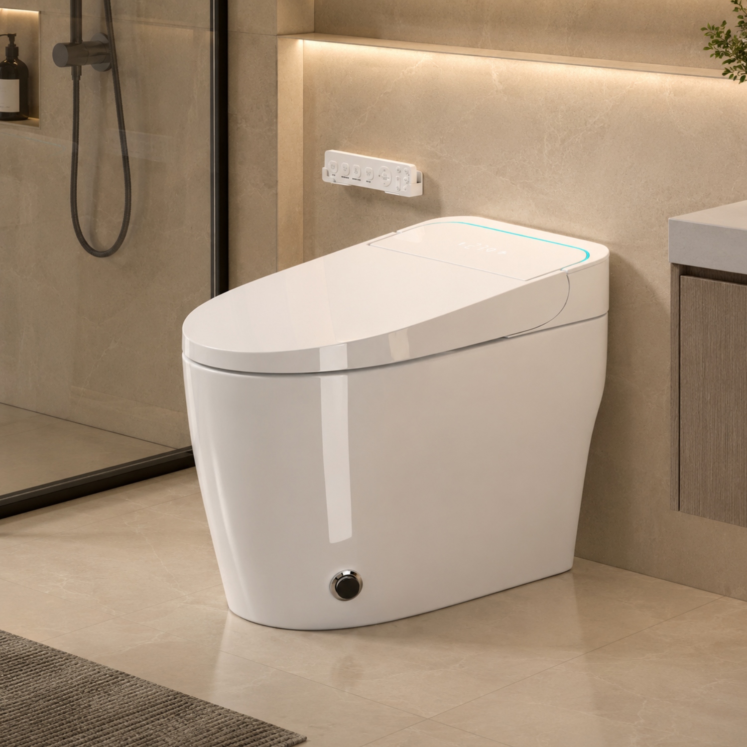 Vasteras - Smart One-Piece Bidet Toilet with Built-In Bidet