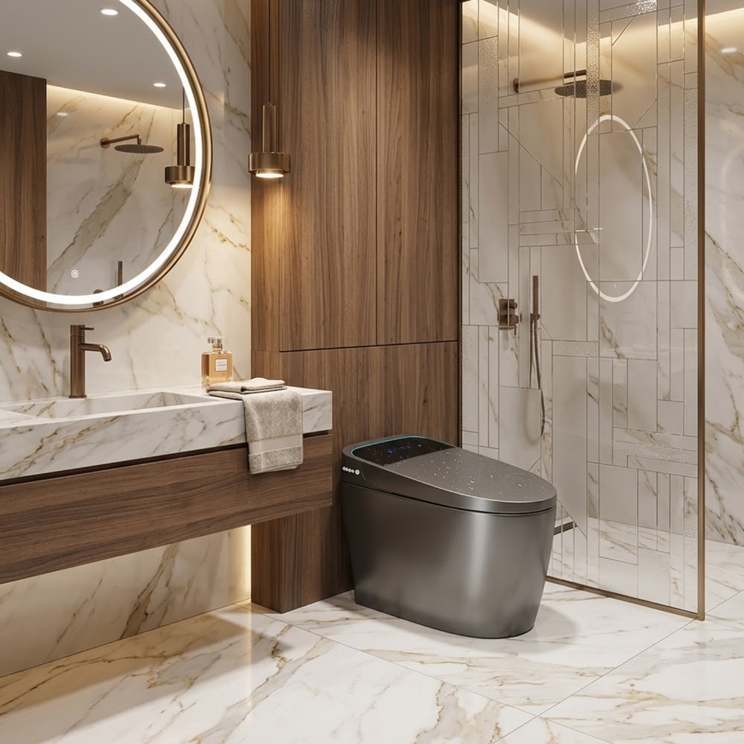 Vasteras - Smart One-Piece Bidet Toilet with Built-In Bidet