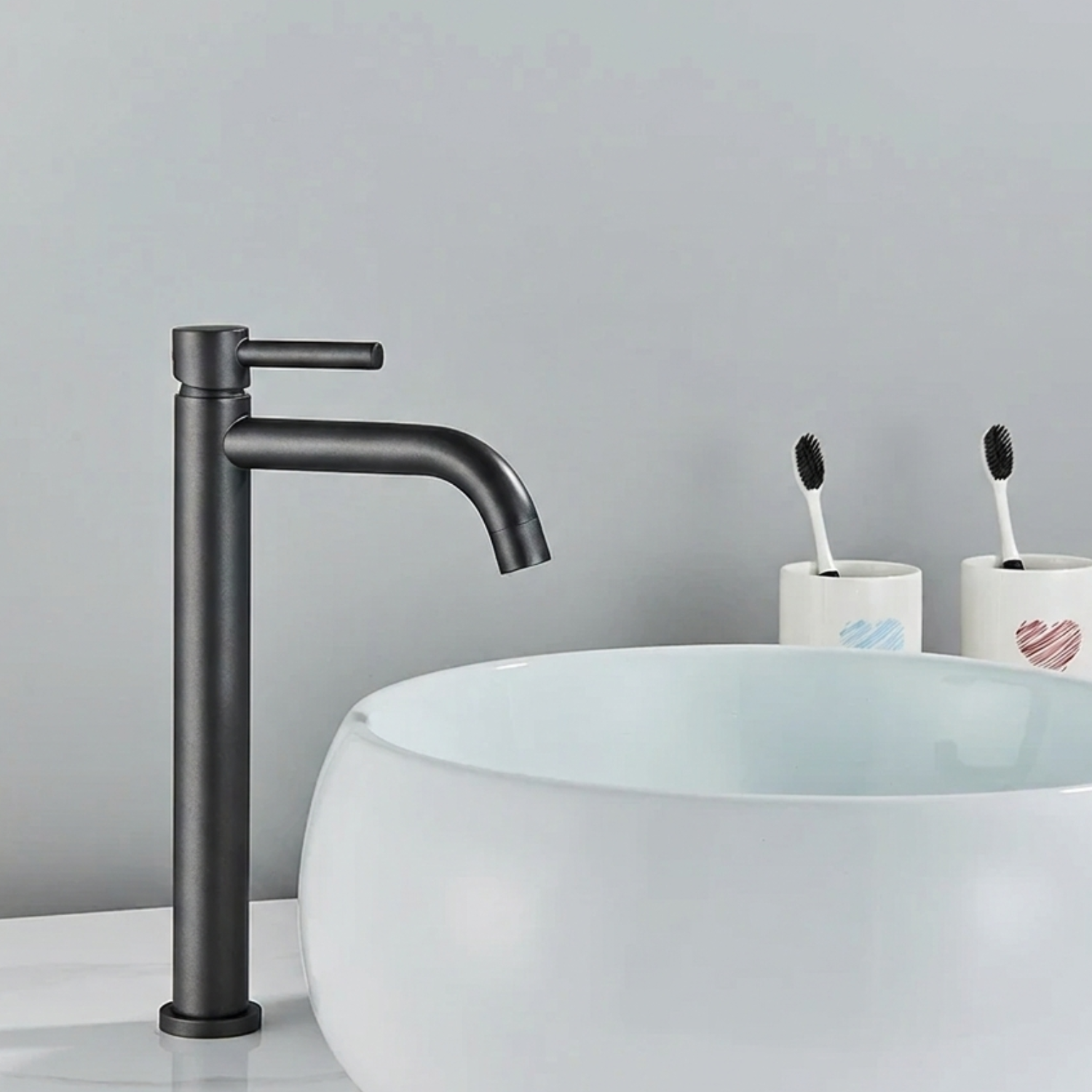 Elvheim - Bathroom Basin Faucet Single Handle Hot and Cold Mixer Tap