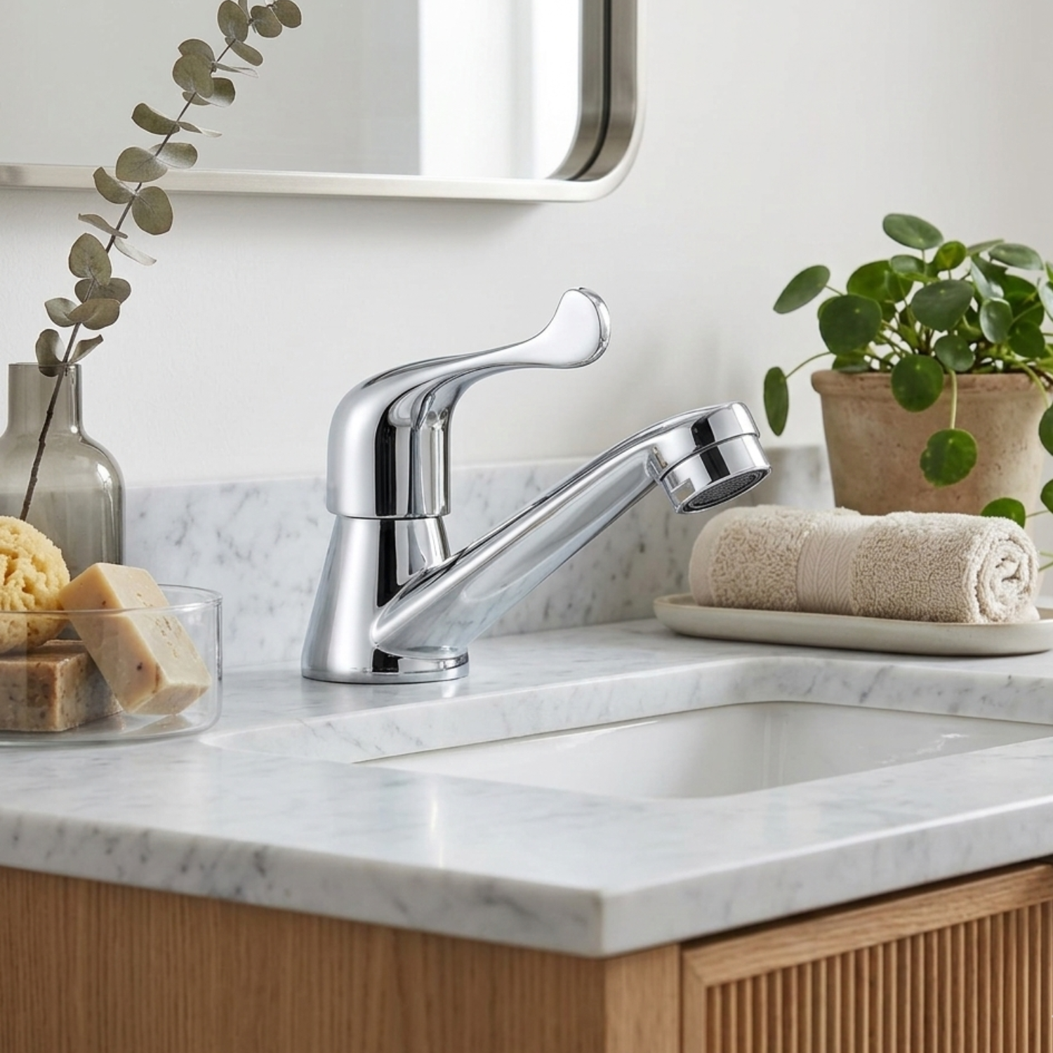 Frostgard - Chrome Lever Sink Tap for Bathroom & Kitchen Wash Basin