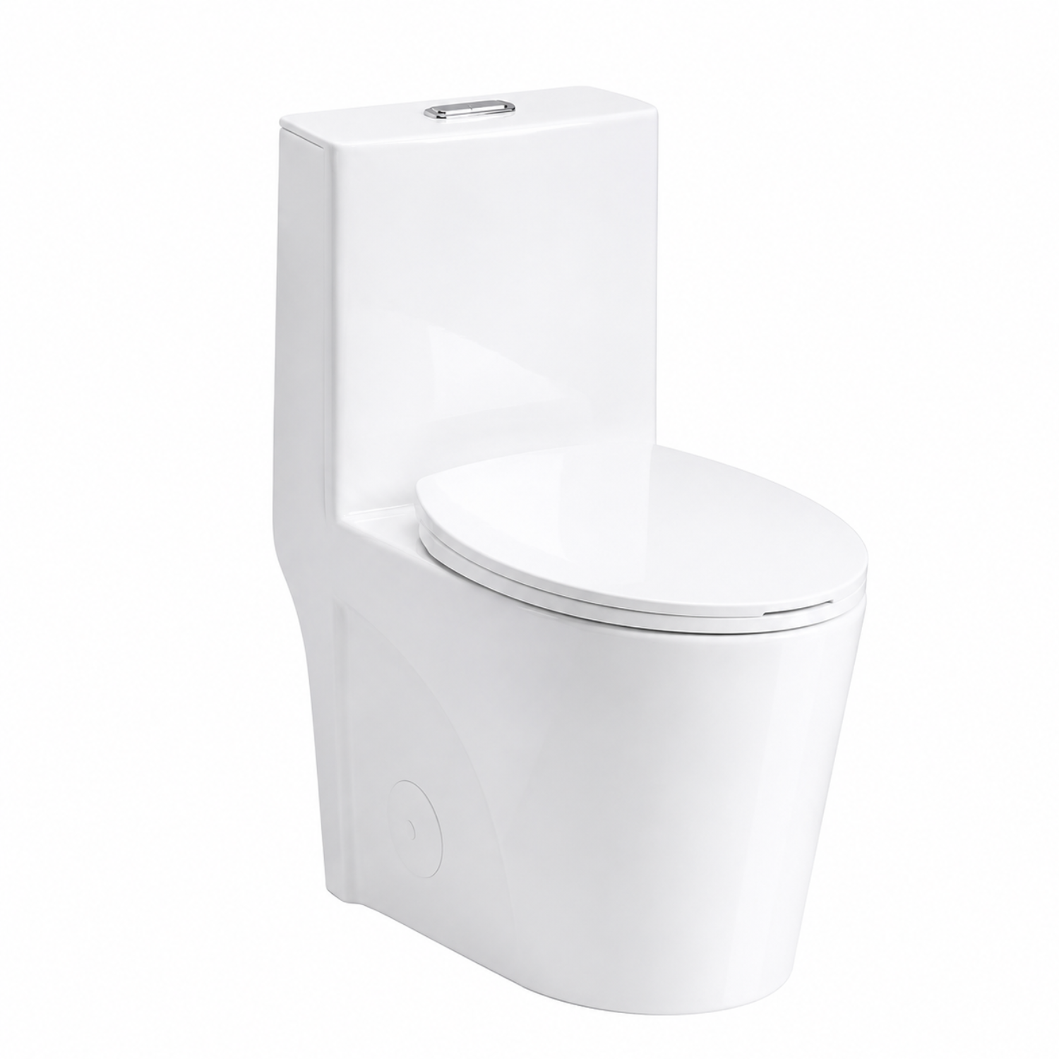 Gota - Glossy White One-Piece Toilet with Dual Flush & Soft-Close Seat