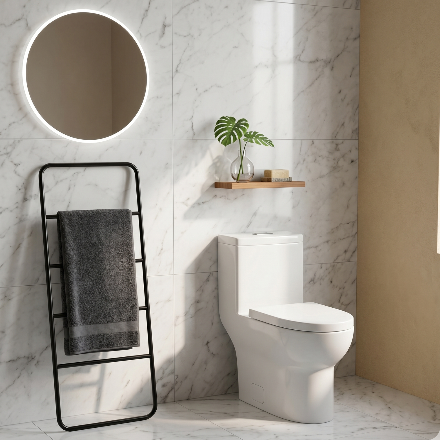Alta - One-Piece Dual Washdown S-Trap Siphon Flushing  Floor Mounted Elongated