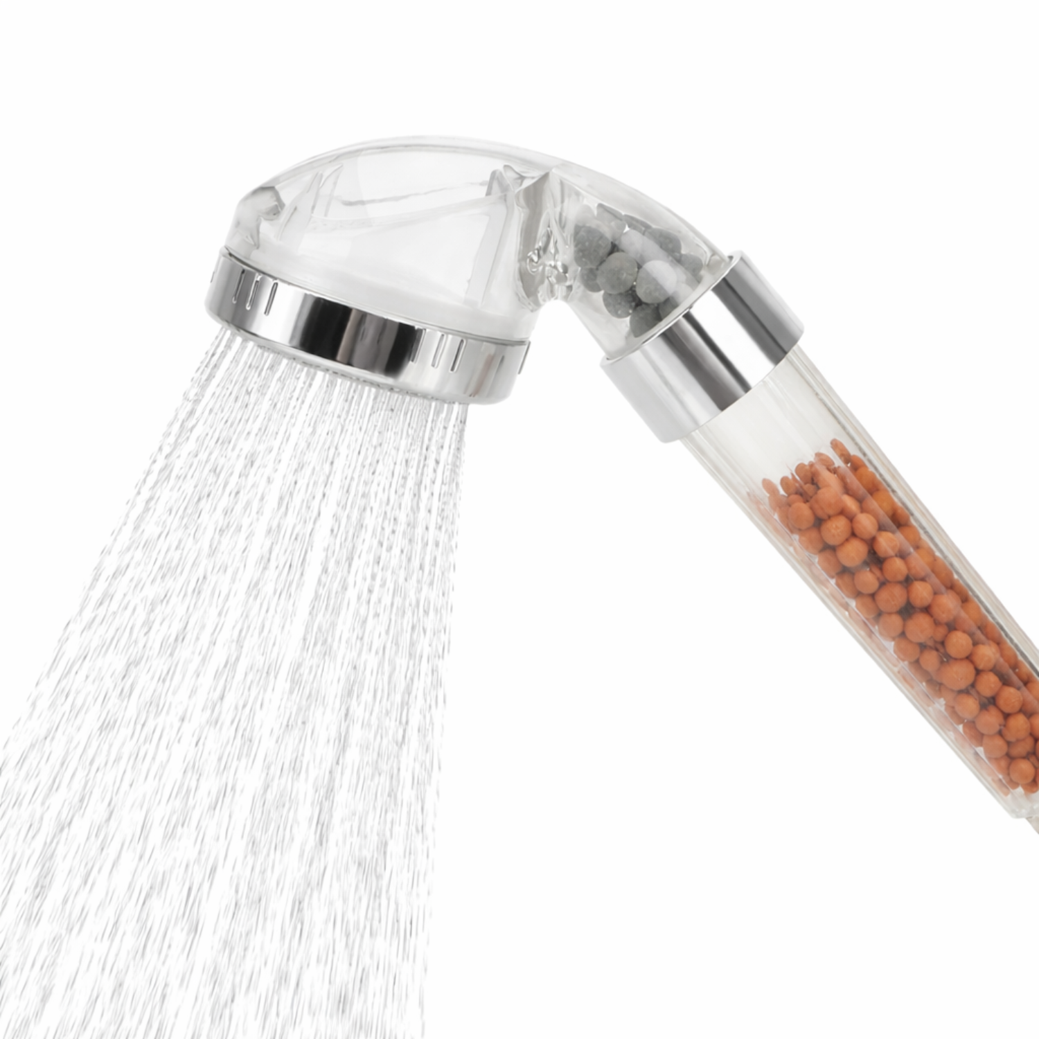 Holm - Filtered Shower Head ABS High Pressure Water Saving Spray Handheld Clear Showerheads with With Filter Beads for Bathroom