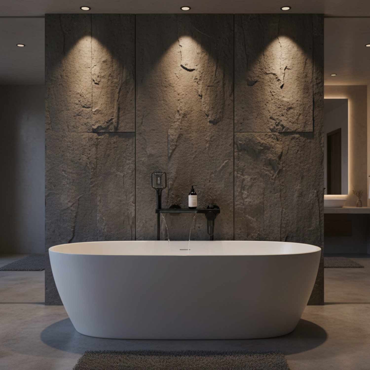 Inari - Wall Mounted Bathtub Shower Faucet Single Handle Spout Mixer Tap