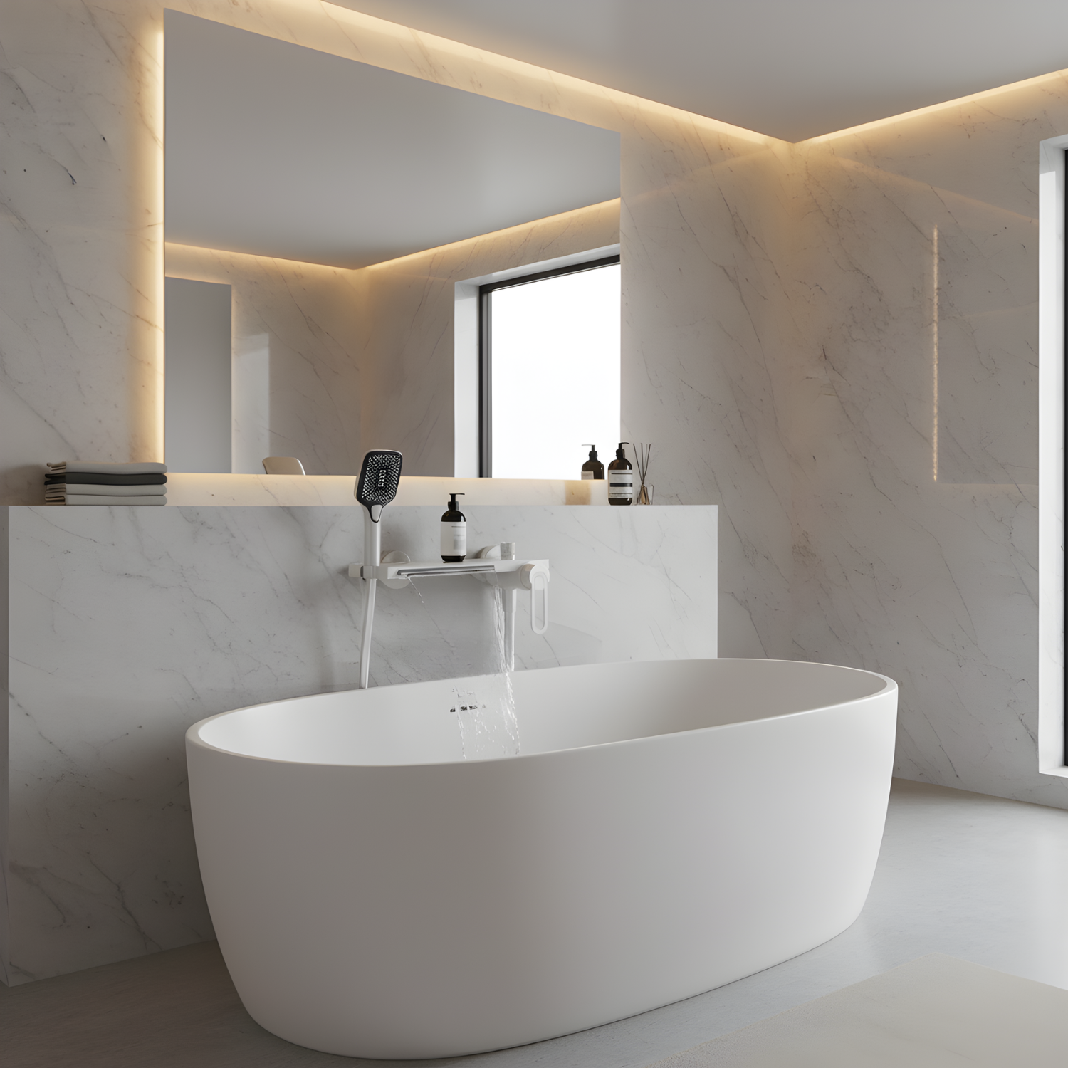 Inari - Wall Mounted Bathtub Shower Faucet Single Handle Spout Mixer Tap