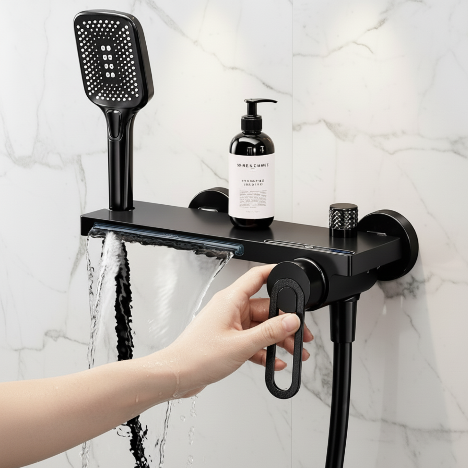 Inari - Wall Mounted Bathtub Shower Faucet Single Handle Spout Mixer Tap