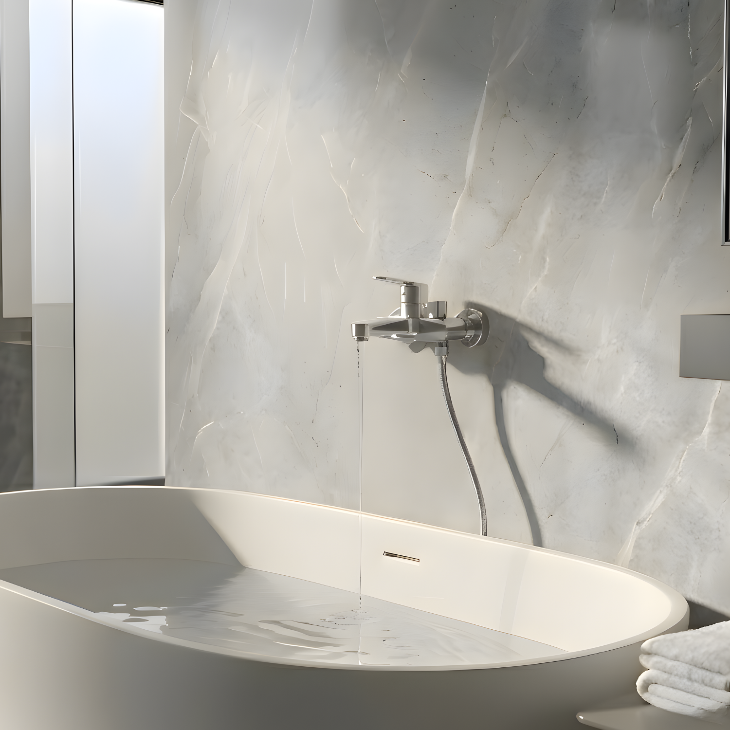Siljan - 3-Way Shower Faucet Set with Diverter, Handheld Spray & Wall Mounted Mixer Valve