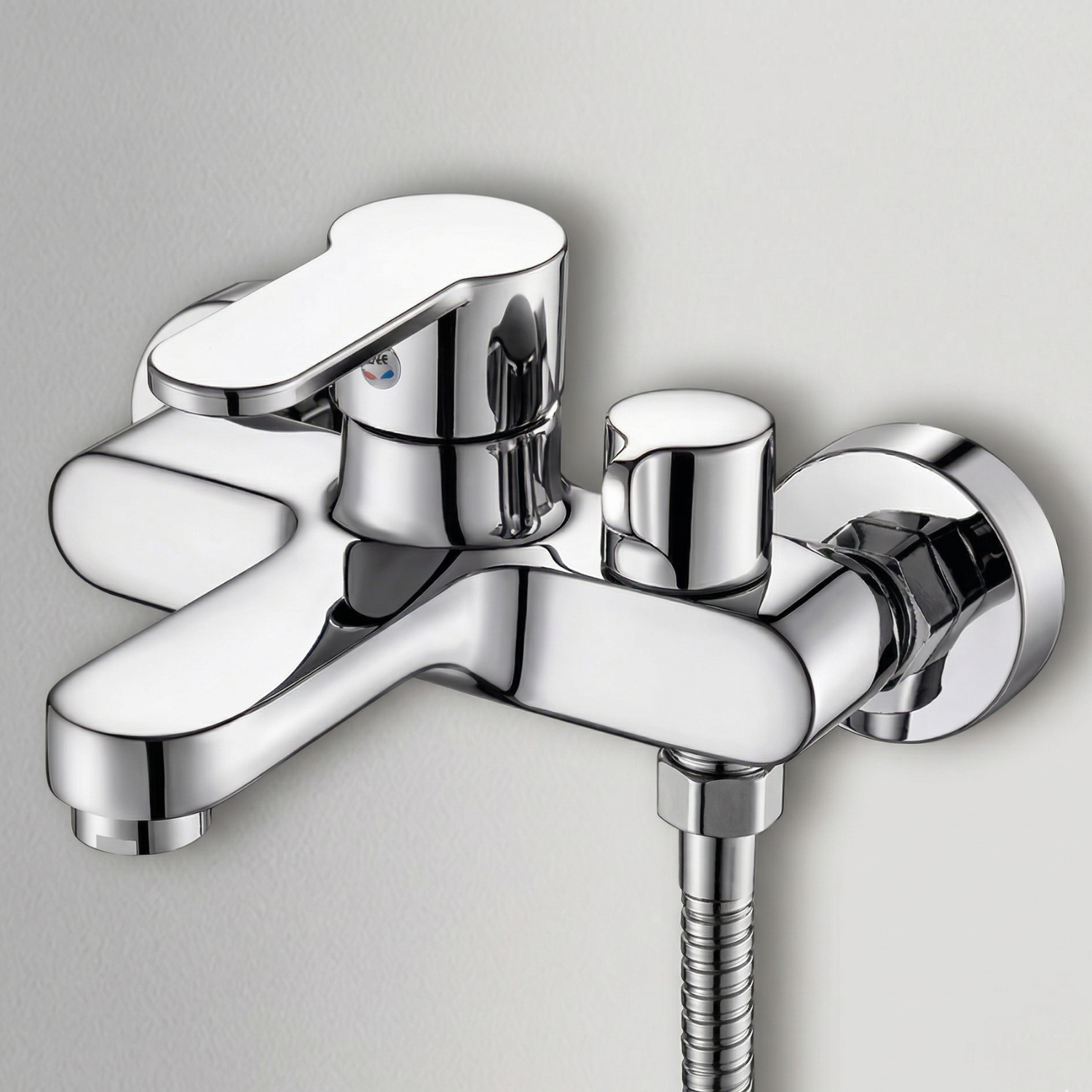 Siljan - 3-Way Shower Faucet Set with Diverter, Handheld Spray & Wall Mounted Mixer Valve