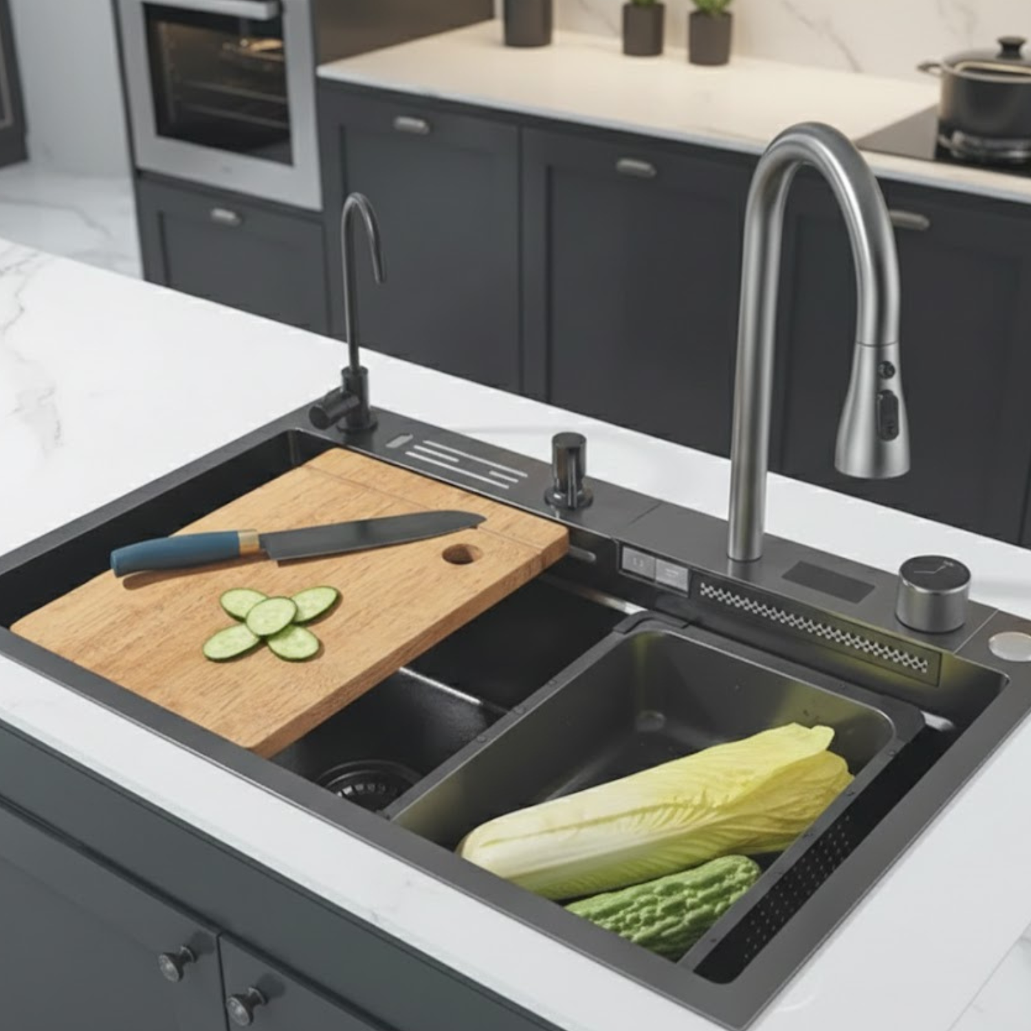 Assebakte - Smart Waterfall Kitchen Sink