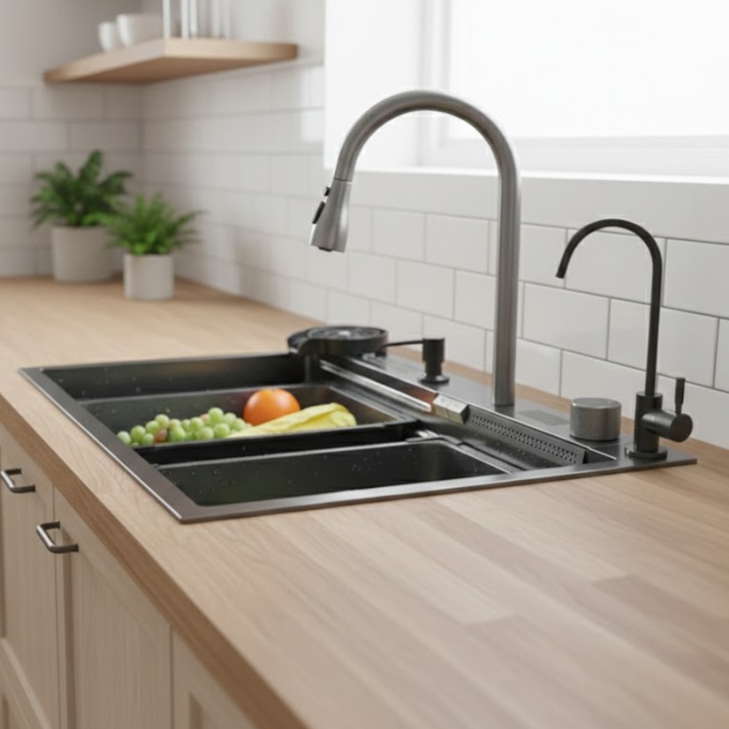 Assebakte - Smart Waterfall Kitchen Sink