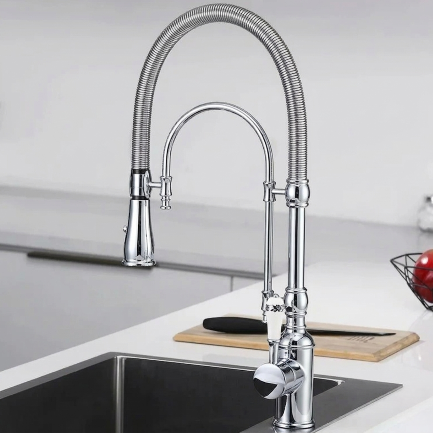 Visby - 360° Pull-Down Kitchen Faucet  with Spring Spout Hot & Cold Mixer