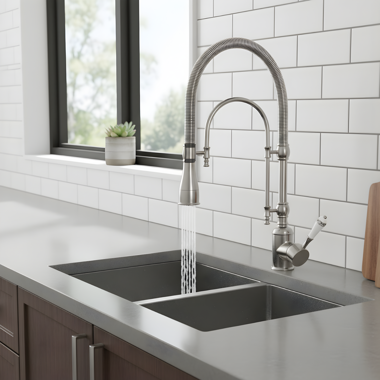 Visby - 360° Pull-Down Kitchen Faucet  with Spring Spout Hot & Cold Mixer