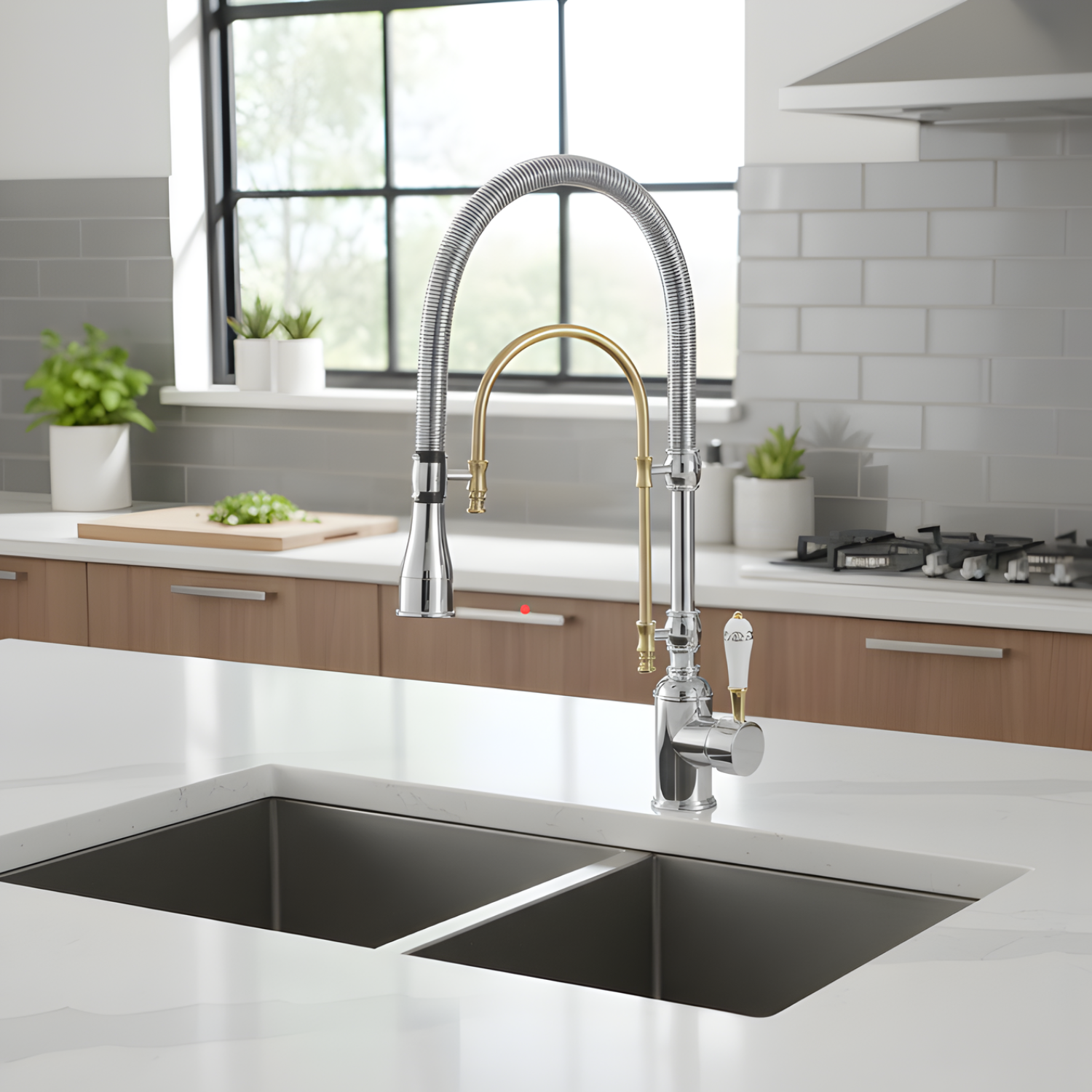 Visby - 360° Pull-Down Kitchen Faucet  with Spring Spout Hot & Cold Mixer