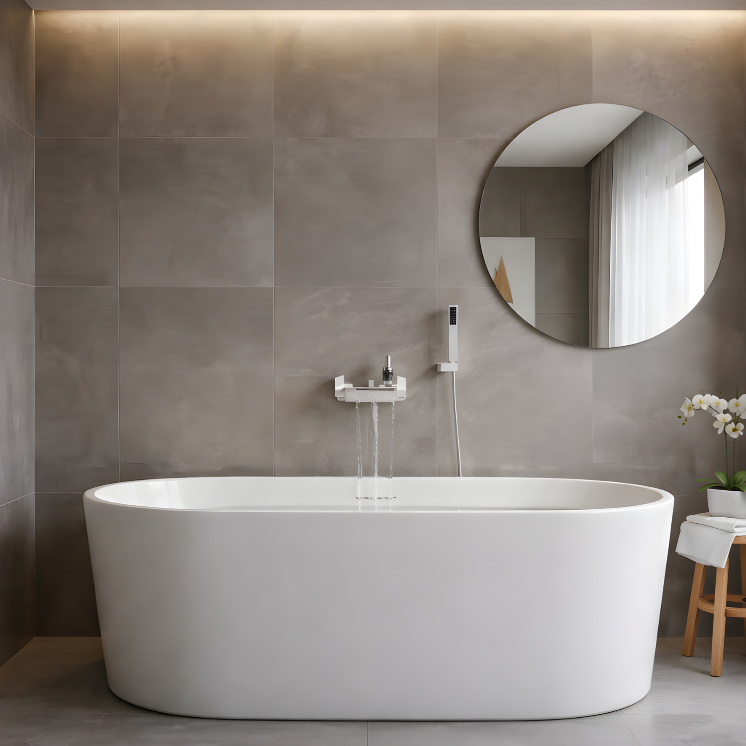 Westhafen - Modern Waterfall Shower Bathtub Wall Mounted Faucet Kit