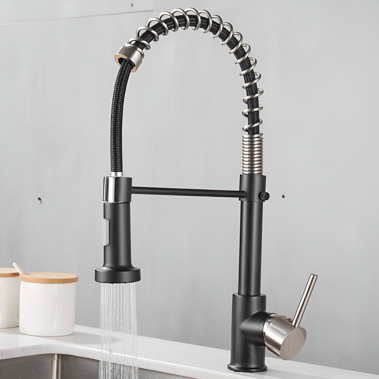 Klempner Professional Pull Down Spray Dual Handle Swivel Spout Kitchen  Faucet