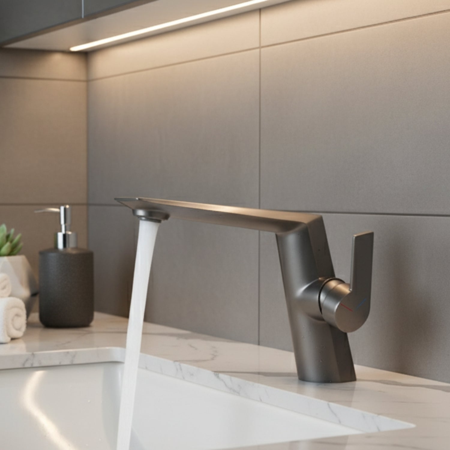 Halsa - Nordic Minimalist Single Handle Hot & Cold Mixer Bathroom Sink Tap
