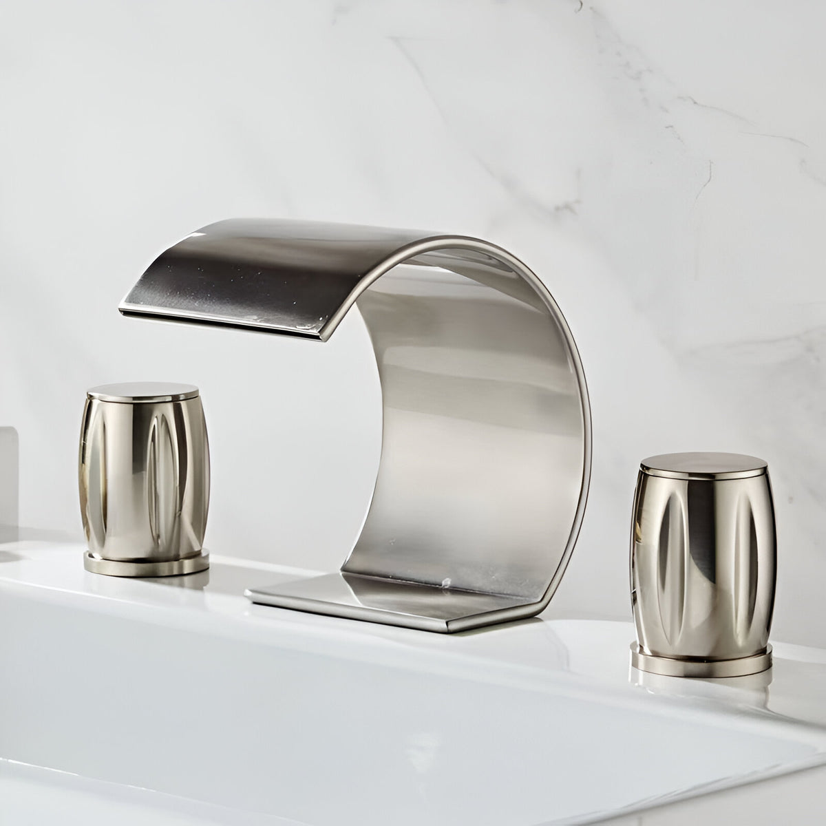 Bali - Bathroom Washbasin Waterfall Faucet Three Hole/3-Piece Split