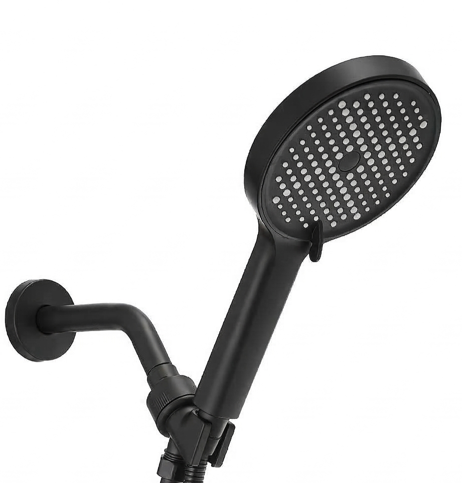 Dalalven - Matte Black Brass Valve Single Handle Faucet with Single Function Shower Bath Shower Mixer Set